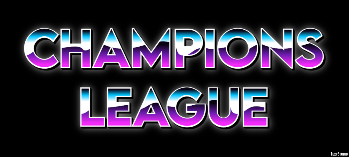 Champions League Effetto testo