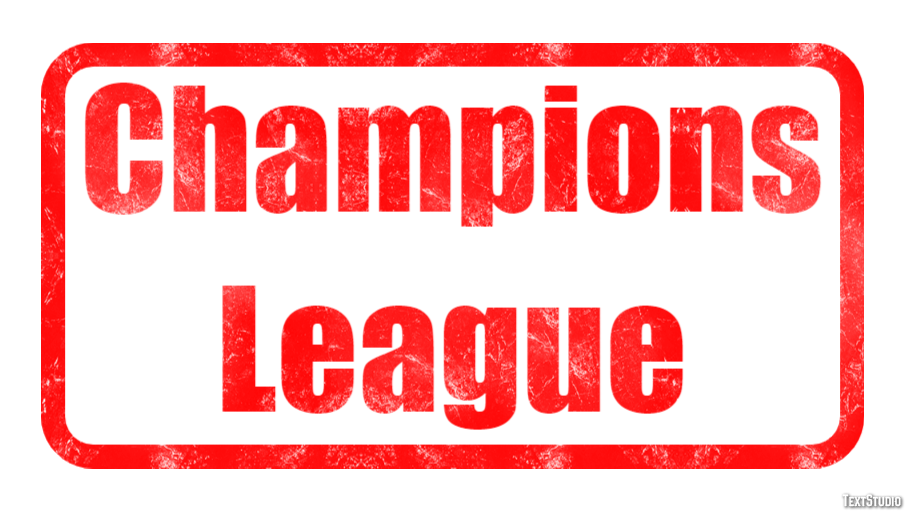 Champions League Effetto testo