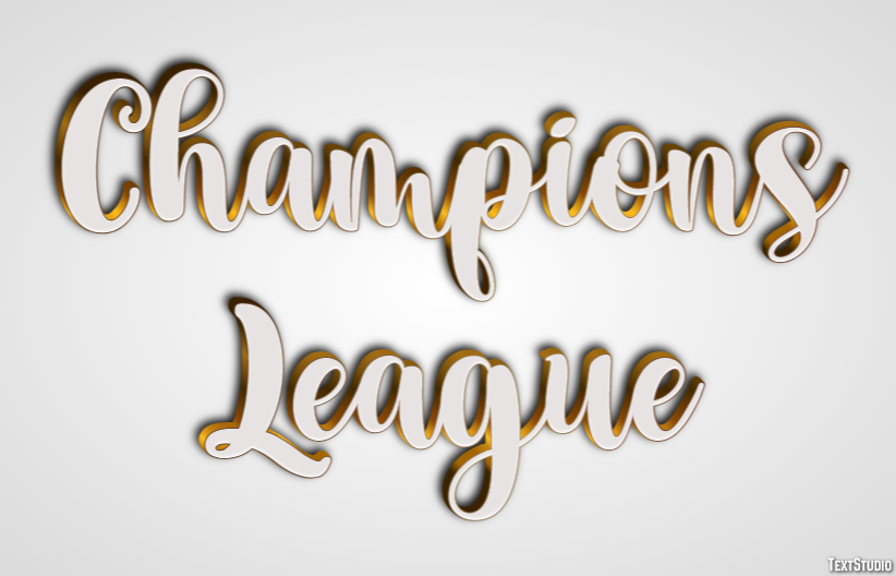 Champions League Effetto testo