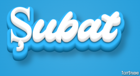 Şubat Efeito de texto