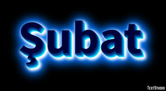 Şubat Tekst Effect