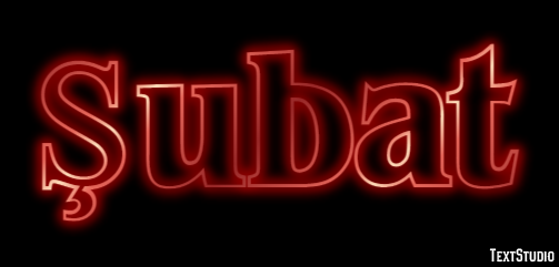 Şubat Efeito do texto