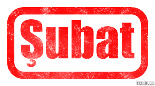 Şubat Efeito de texto