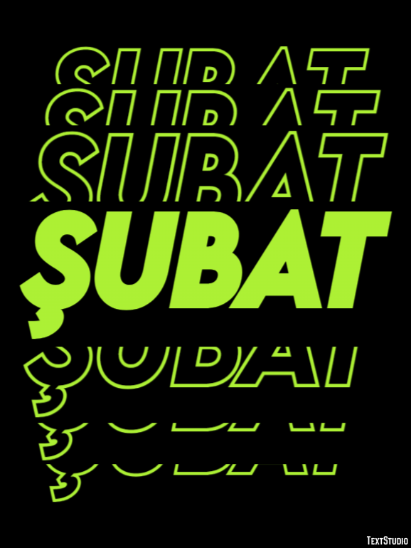Şubat Efeito de texto