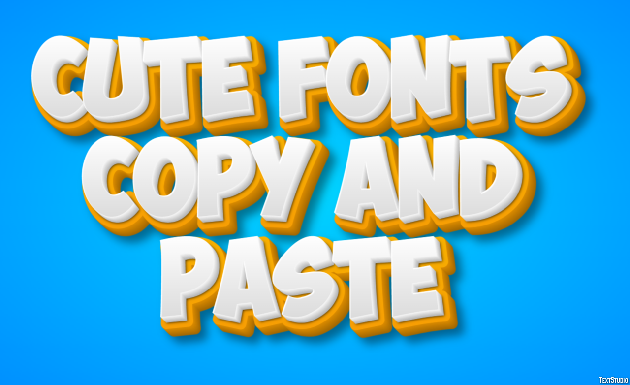 Cute Fonts Copy And Paste Tekst Effect