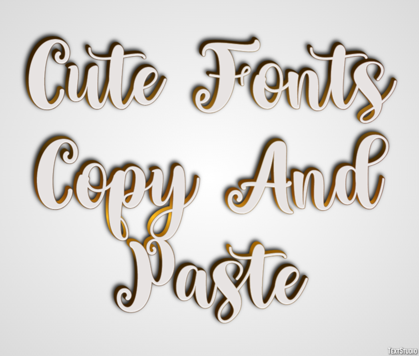 Cute Fonts Copy And Paste Tekst Effect
