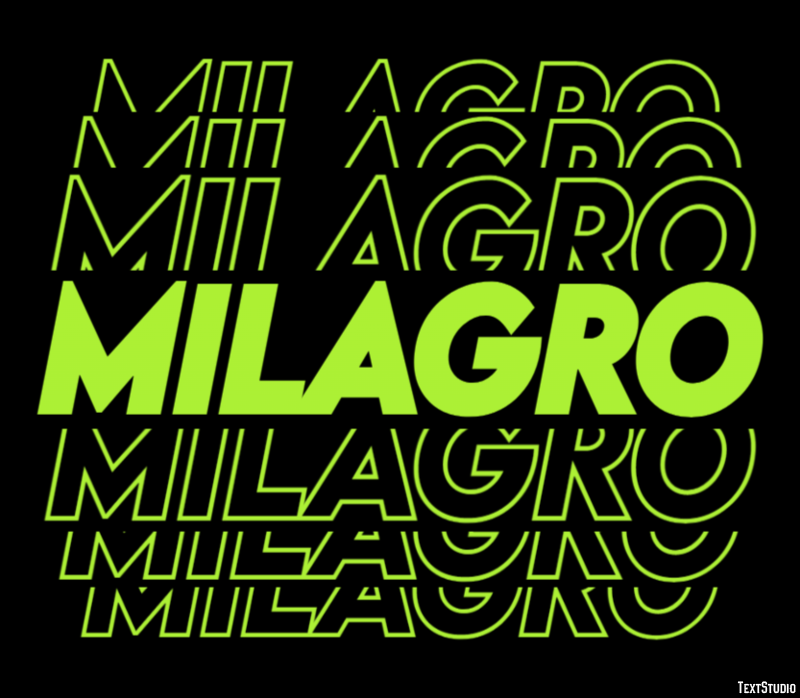 Milagro Efeito de texto