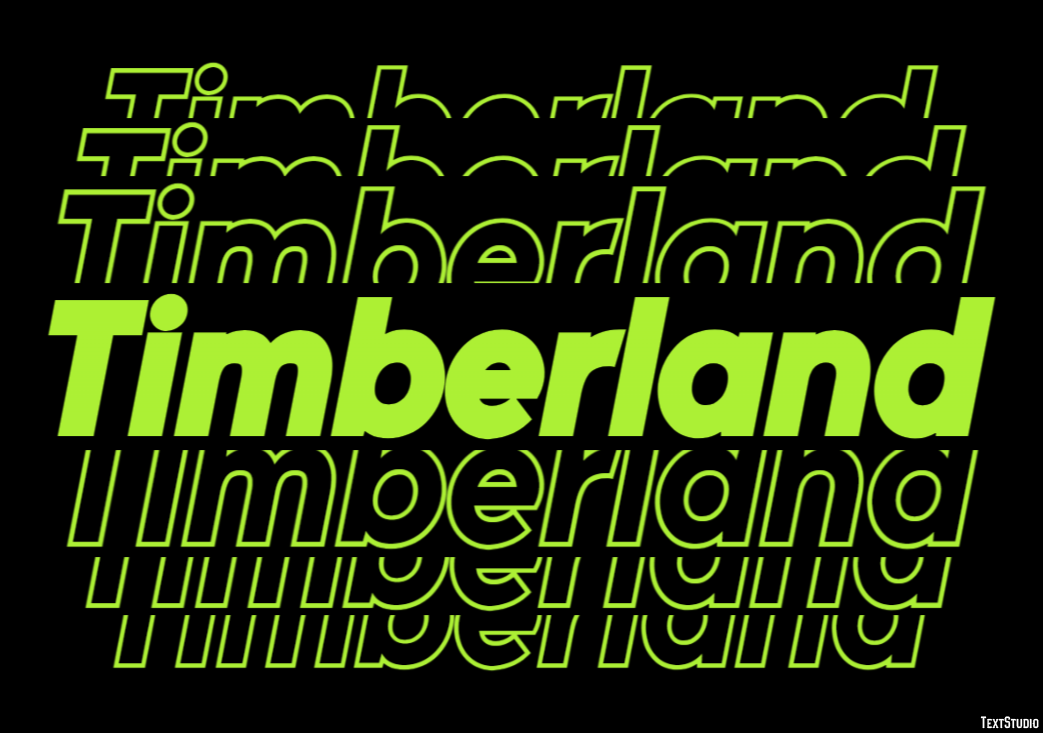 Timberland テキスト効果