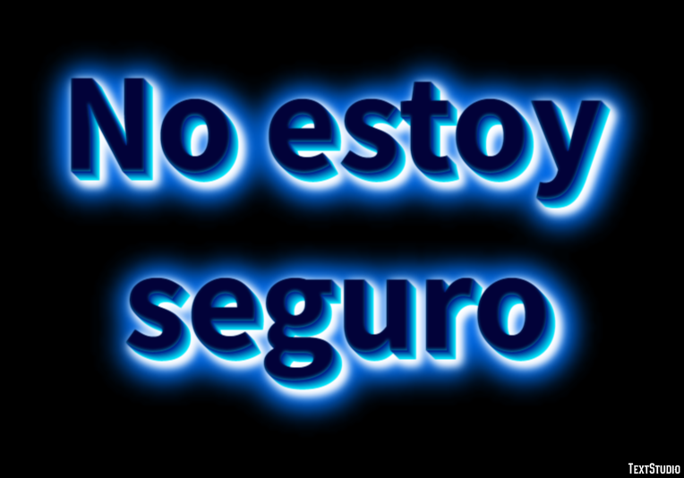 No estoy seguro Efecto de Texto