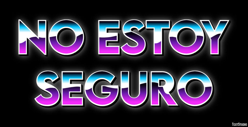 No estoy seguro Efecto de texto