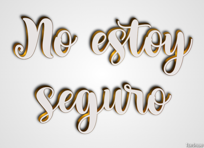 No estoy seguro Efecto de Texto