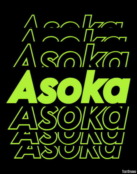 Asoka Efecto de Texto