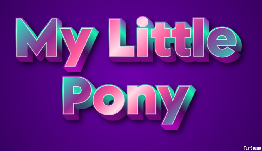 My Little Pony Efecto de Texto