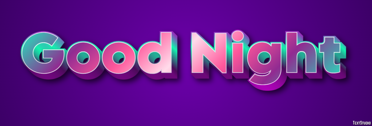 Good Night Text Effect