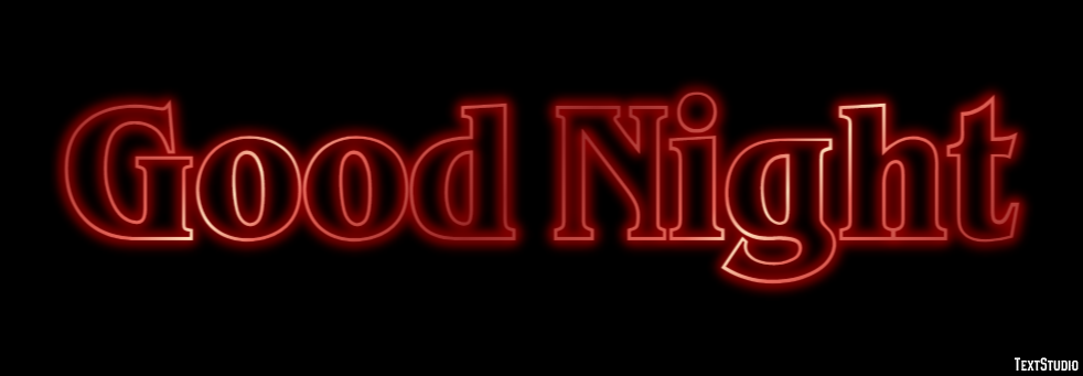 Good Night Effetto testo