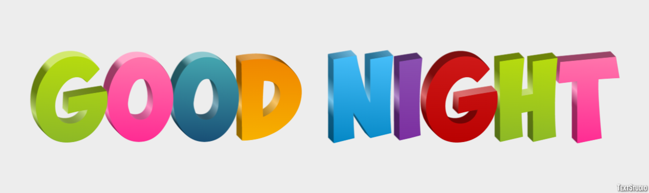 Good Night Effetto testo