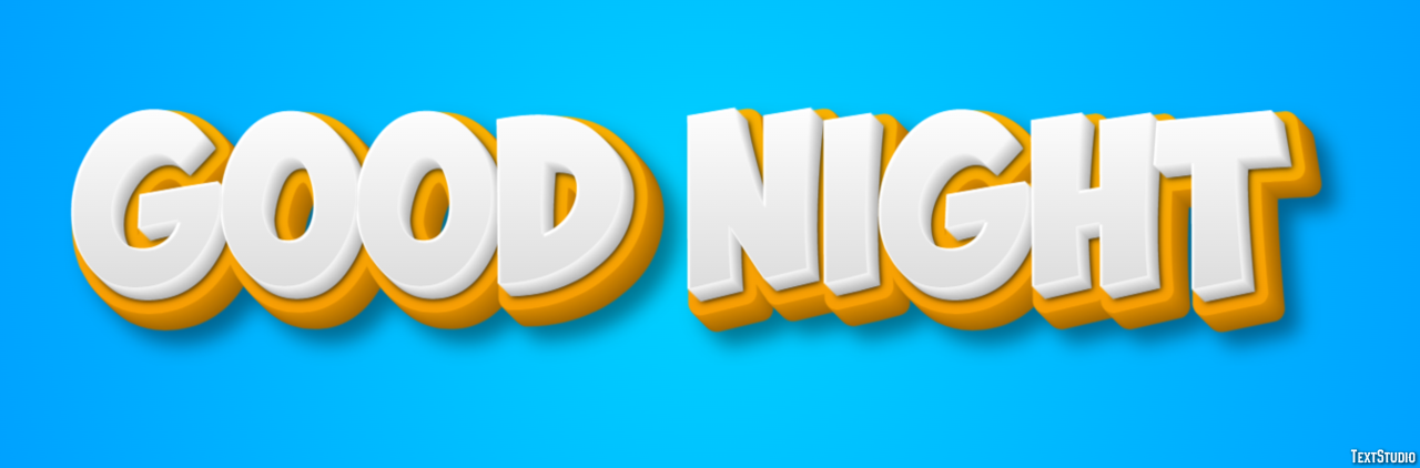 Good Night Efecto de Texto