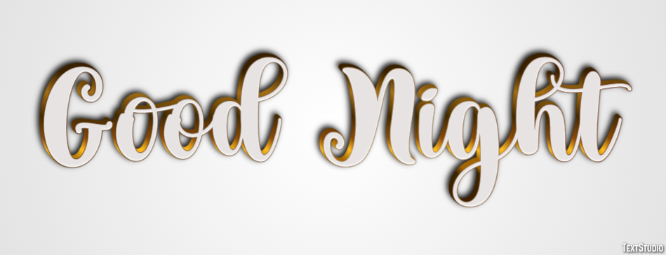 Good Night Text Effect