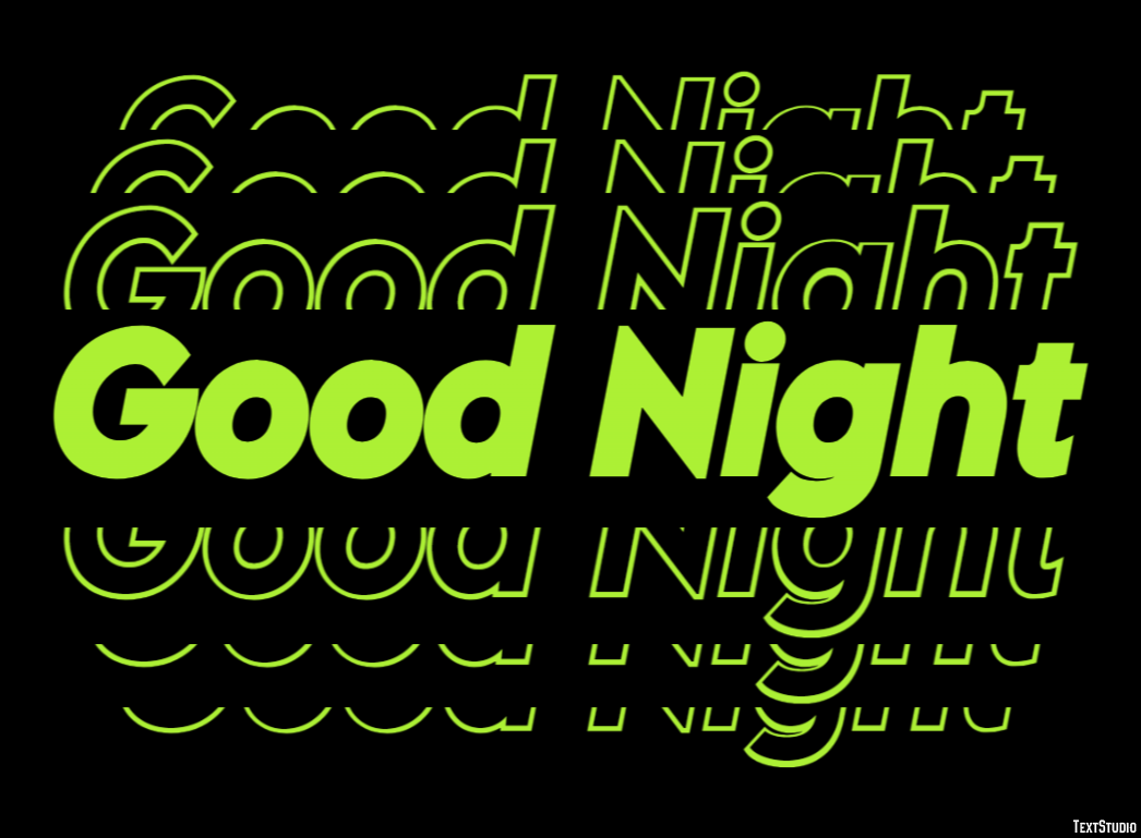 Good Night Efecto de Texto