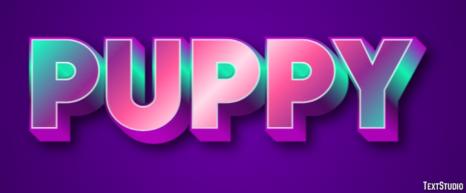 Puppy Effet de texte