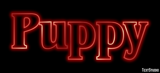 Puppy Effet de texte