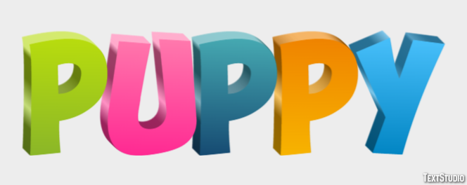 Puppy Effet de texte