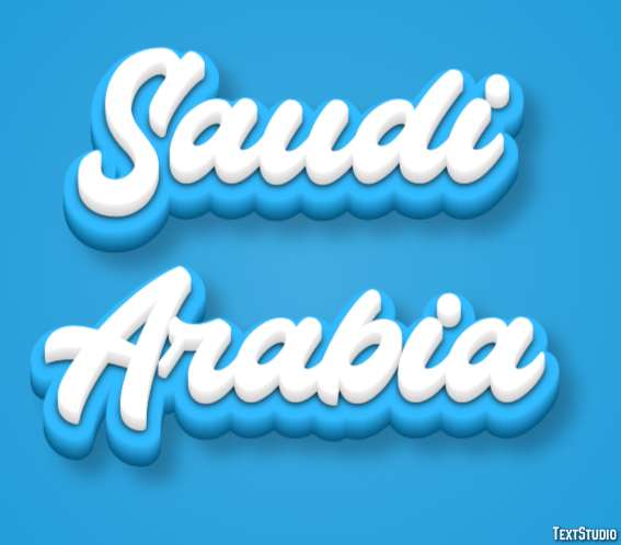 Saudi Arabia Efeito de texto
