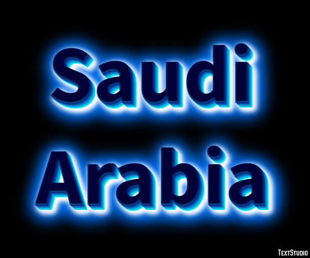 Saudi Arabia Texteffekt
