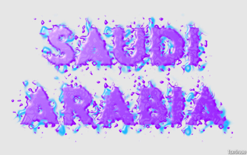 Saudi Arabia Text Effect