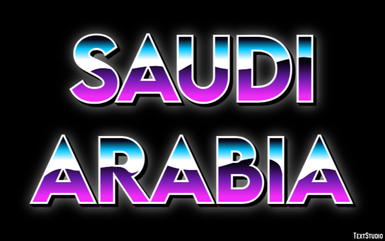 Saudi Arabia Text Effect