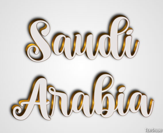 Saudi Arabia Text Effect