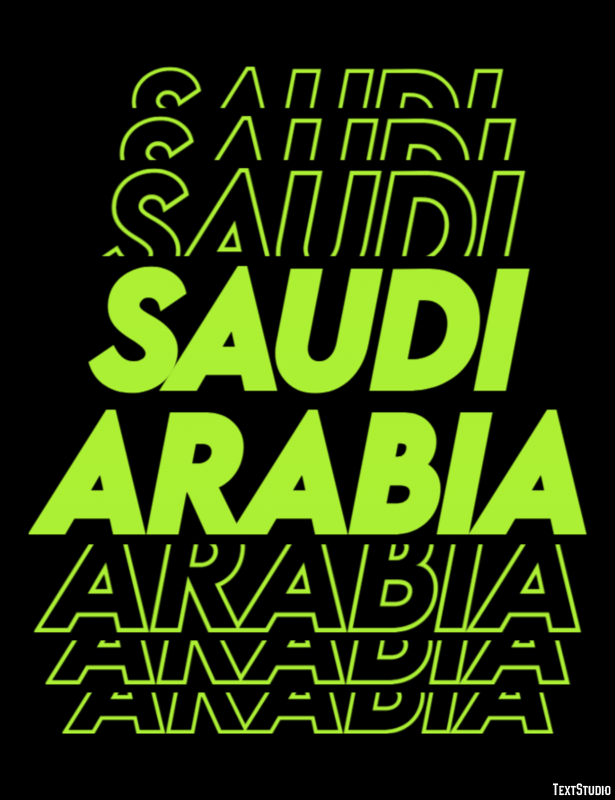 Saudi Arabia Text Effect