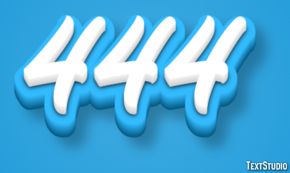 444 Text Effect