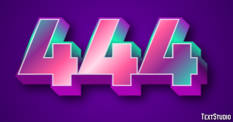 444 Text Effect