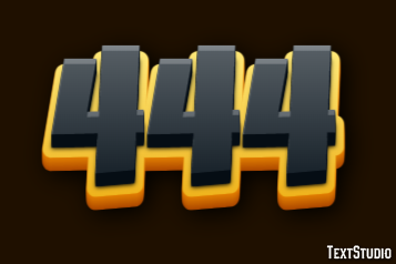 444 Text Effect