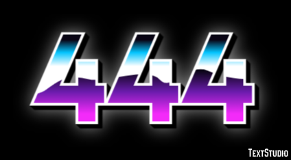444 Text Effect