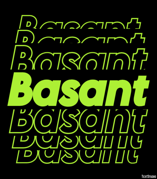 Basant Text effect