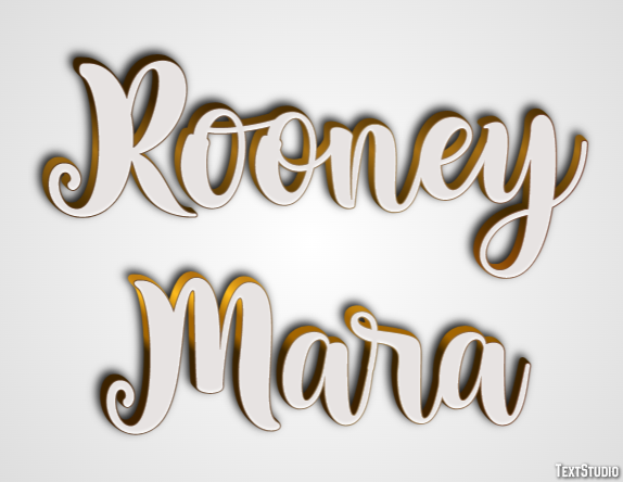 Rooney Mara Text effect