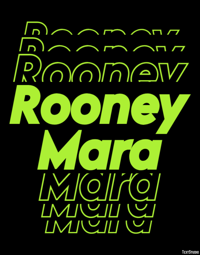 Rooney Mara Text effect