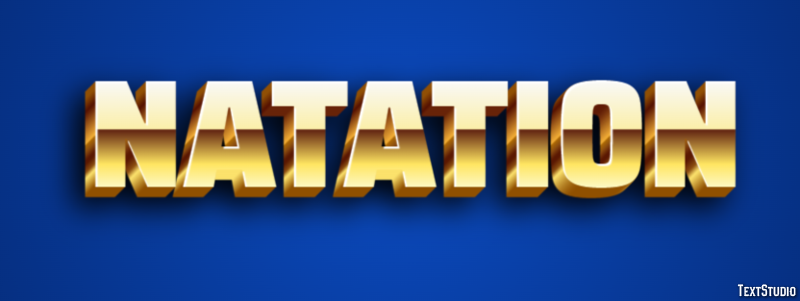 Natation Texteffekt