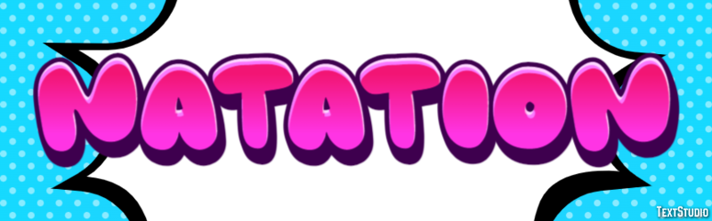 Natation Texteffekt