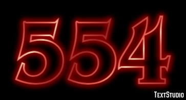 554 Text effect