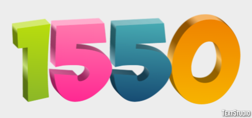 1550 Efecto de Texto
