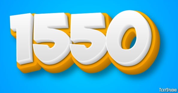1550 Efecto de Texto