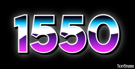 1550 Efecto de Texto
