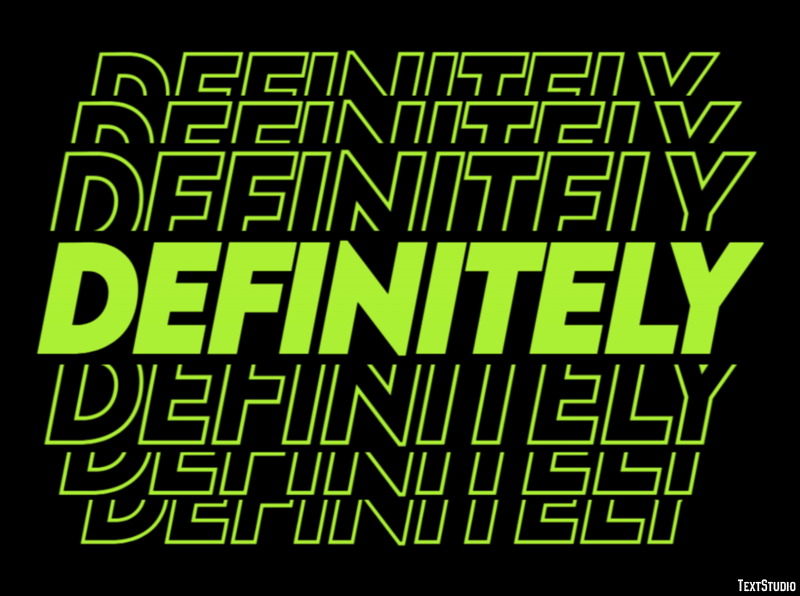 Definitely Text Effect