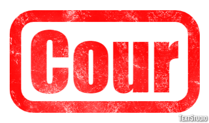 Cour Text effect