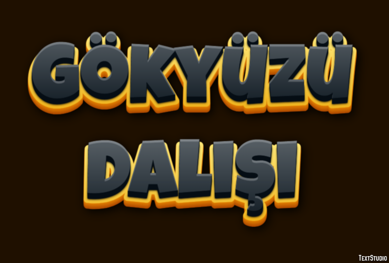 Gökyüzü Dalışı Metin Efekti