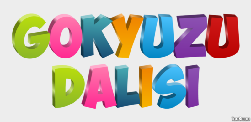 Gökyüzü Dalışı Metin efekti