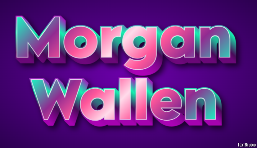 Morgan Wallen Text Effect